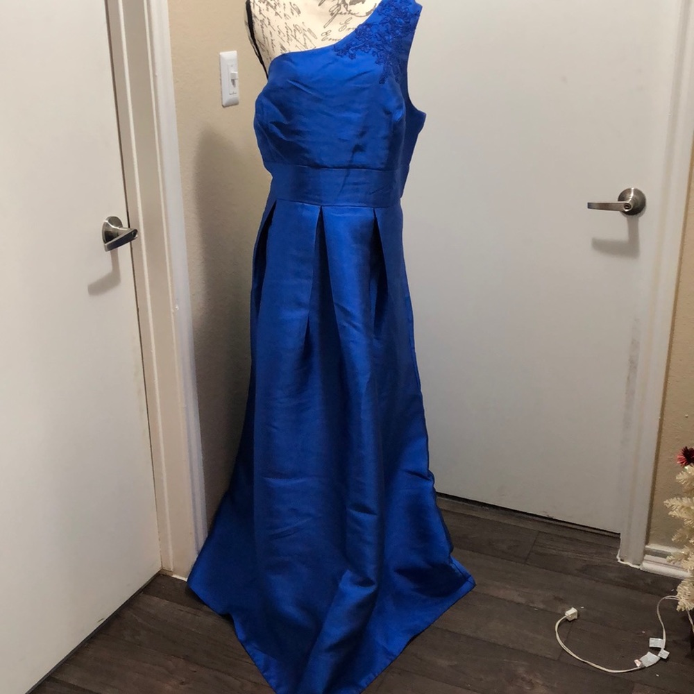 🆕 Royal Blue A-Line 1 Shoulder Dress w/ Pockets🆕